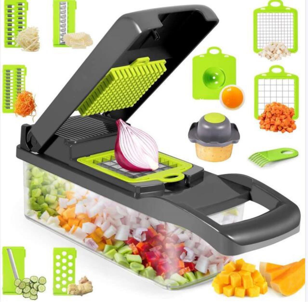 The Perfect Cut: 12-in-1 Vegetable Chopper and Mandolin Slicer