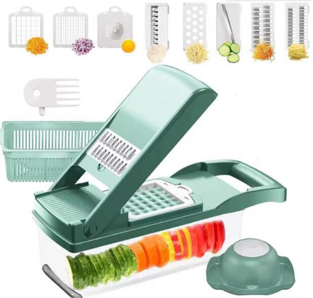 The Perfect Cut: 12-in-1 Vegetable Chopper and Mandolin Slicer